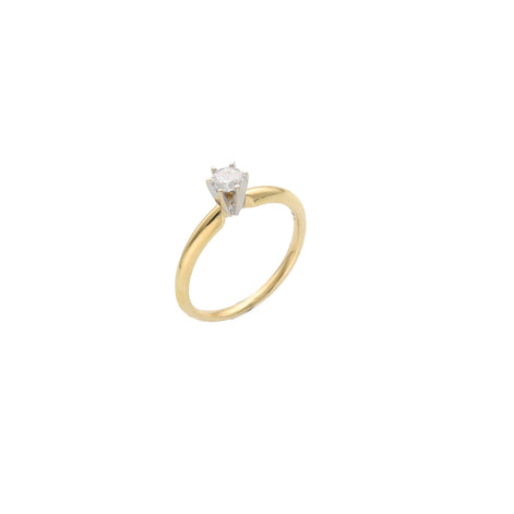 14 Karat Gold Diamond Solitaire Engagement Ring