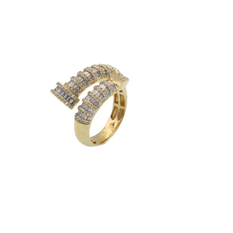 10 Karat Gold Natural Diamond Nail Ring
