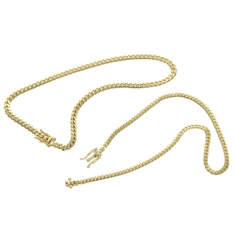 14 Karat Gold Miami Cuban Link Anklet Bracelet Box Lock