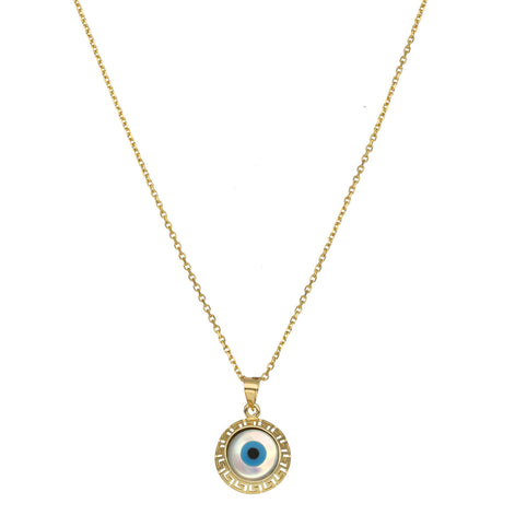 14 Karat Gold Maze Eye Necklace