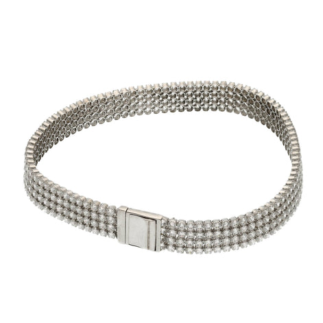 14 Karat White Gold Tennis Bracelet