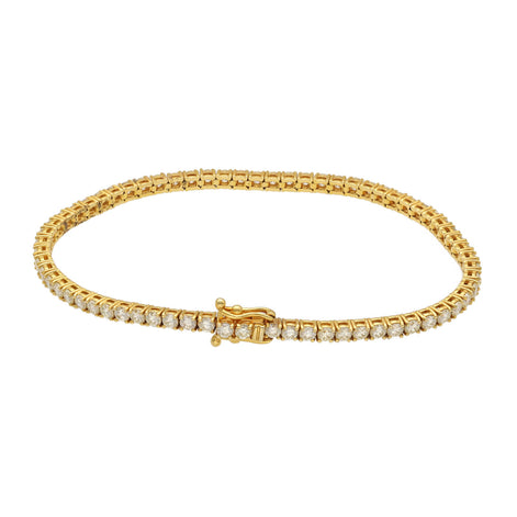 14 Karat Gold  5.1 ctw Diamond Tennis Bracelet