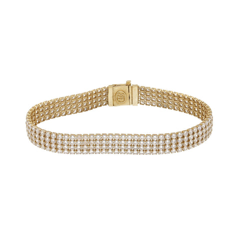 14 Karat Gold & Cz Tennis Bracelet