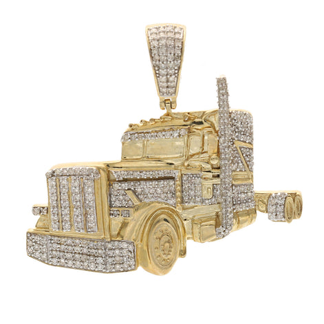 10 Karat Gold 7/8 ctw Diamond Truck Charm