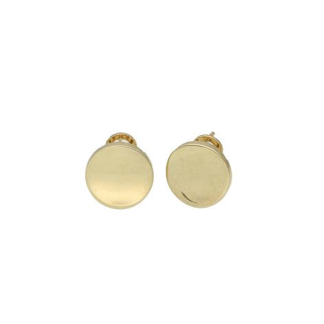 10 Karat Gold Circle Plain Earrings