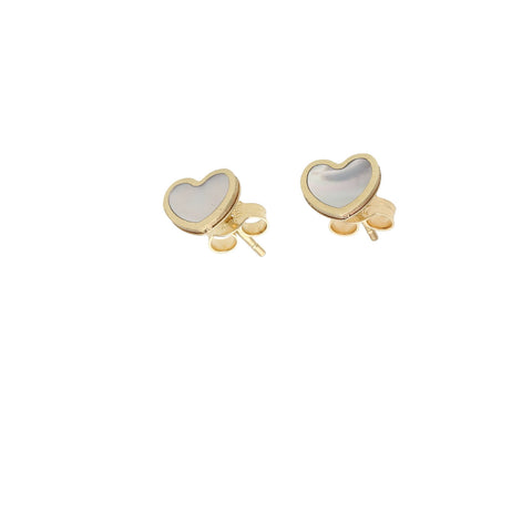 14 Karat Gold Mother of Pearl Stud Earrings