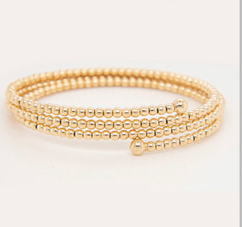 14 Karat Gold Moon Bangle