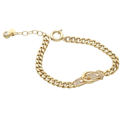 14 Karat Gold Cuban Belt Bracelet