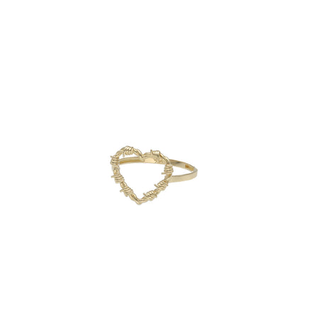 14 Karat Gold K G Heart Ring