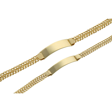 10K Gold double Miami Cuban ID Bracelet