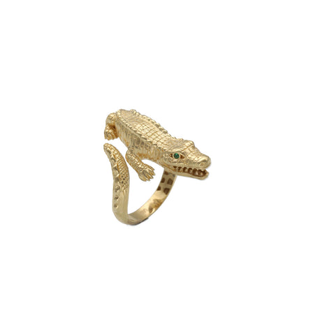 14 Karat Gold Alligator Ring