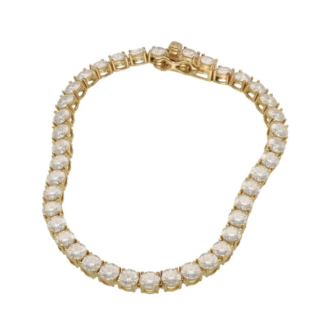 10 Karat Real Gold Moissanite Tennis Bracelet 3mm