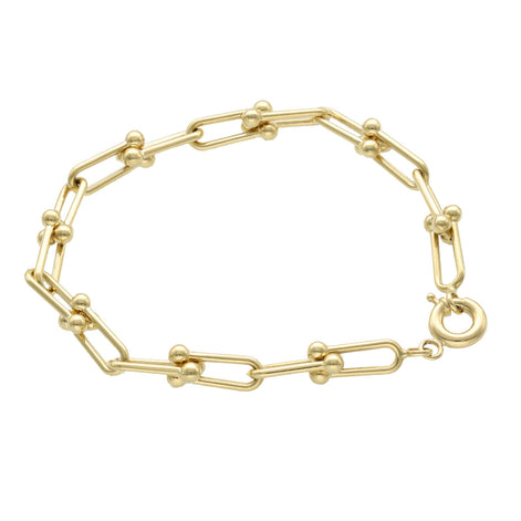 14 Karat Gold Fancy Clip Bracelet