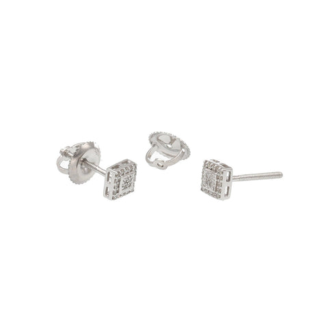 10 Karat White Gold & Diamond 0.06ctw Stud Earrings