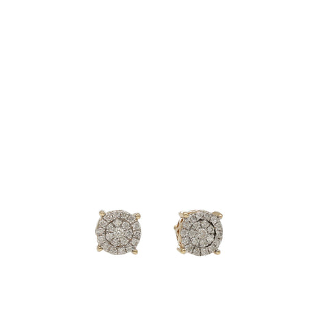 14 Karat Gold & 1/4 ctw Diamond Stud Round Earrings