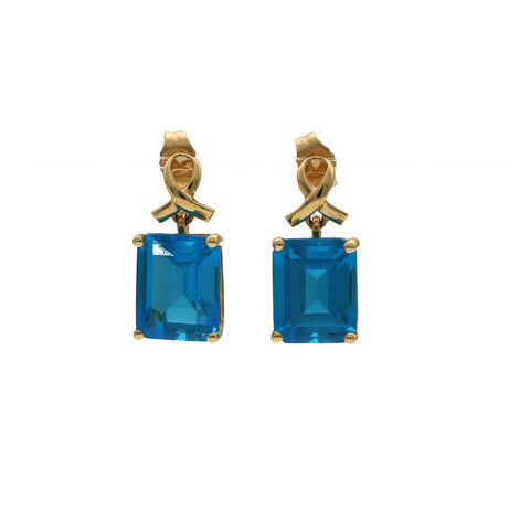 14 Karat Gold Topaz Stud Earrings