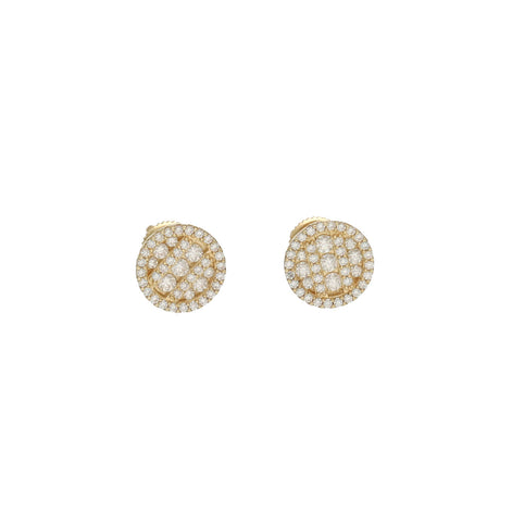 10 Karat Gold Moissanite 0.677ctw VVS Color Stud Earring