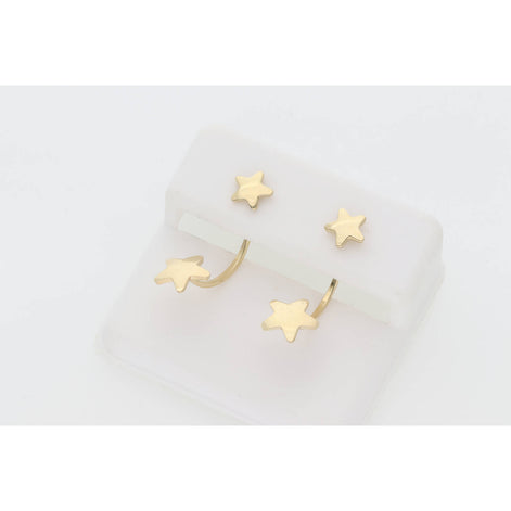 14 Karat Gold Heart Half Hoop Earring W:2.2