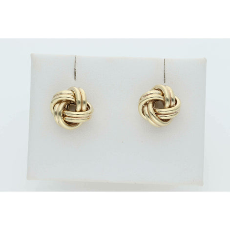 14 Karat Gold Double Knots Earrings W: 2.5