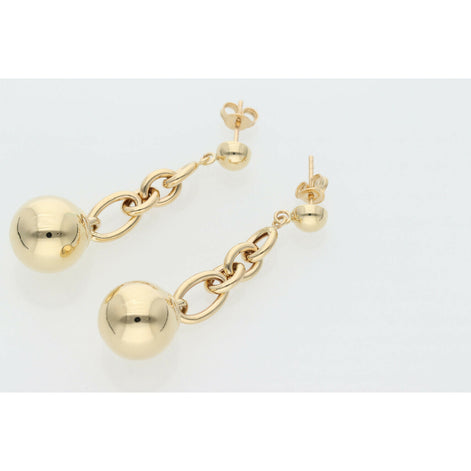 14 Karat Gold Rollo Ball Earrings W: 5.3