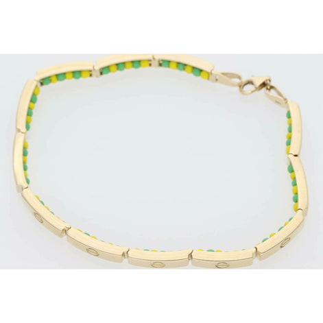 14 Karat Gold Fancy Orula Bracelet 4.5x8