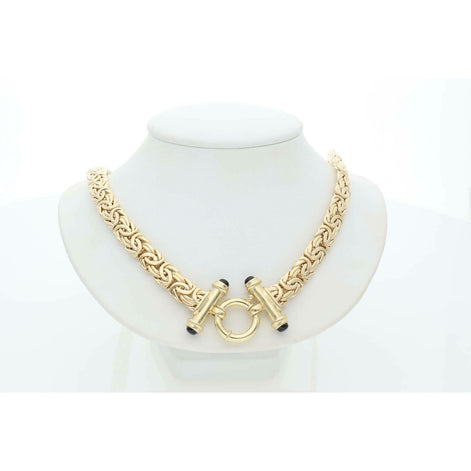 10K Gold Byzantine Necklaces 7.9x18