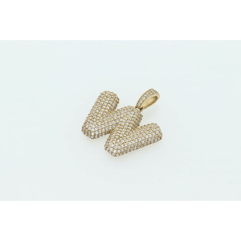 10 Karat Gold Cz Bubble Letter