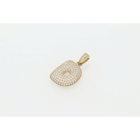 10 Karat Gold Cz Bubble Letter