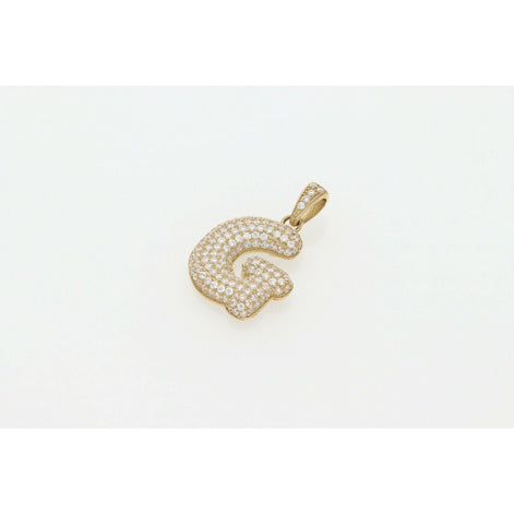 10 Karat Gold Cz Bubble Letter