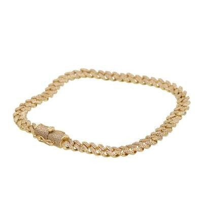 10K SG 2.35ctw Diam Squa Link Mia Brac 6x8 W:14.35