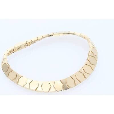 14K G Fancy XOXO Style Bracelet 5-8x7.5 W:11.4