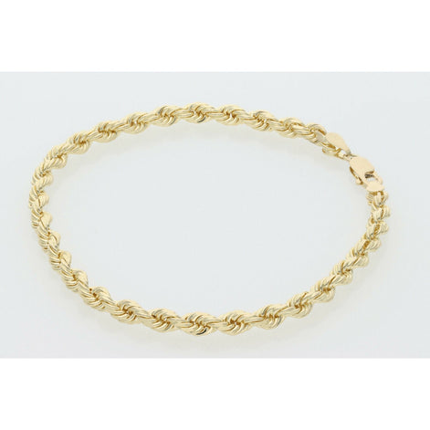10K Solid Gold Rope Bracelet 4.5 x 9