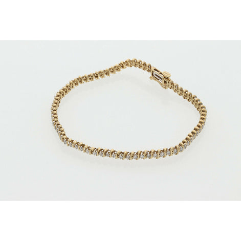 10k Gold 1.ctw Dmond Tennis Brcelet3.4x7