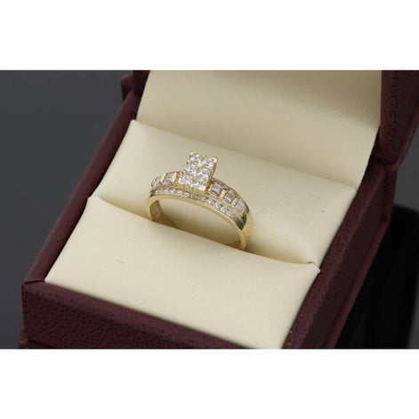 10K Gold & Cz No.3 Cinderella Ring