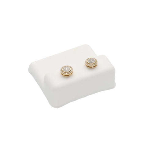 10K Gold 0.15 Ctw Diamond Earring W: 1.2