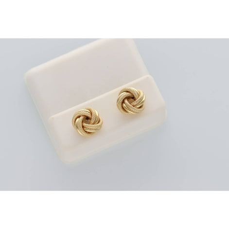 Gold Texture Knots Earrings