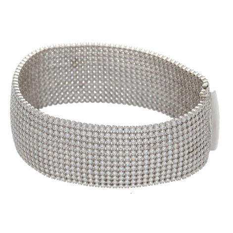 10k W Gold Twelve Row Bracelet 25.2 x 7.5