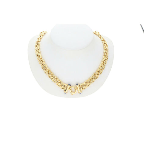 14 Karat Gold Byzantine Chain 9x18