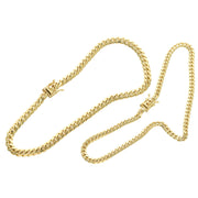 10 Karat Gold Anklet Miami Cuban link with box lock  in 3mm and 4mm widths 