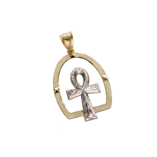 Authentic 10 karat gold Ankh symbol charm - ancient Egyptian jewelry