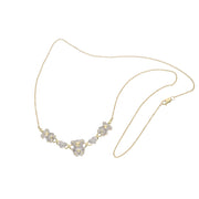 Natural Diamond Teddy Bear Heart Necklace