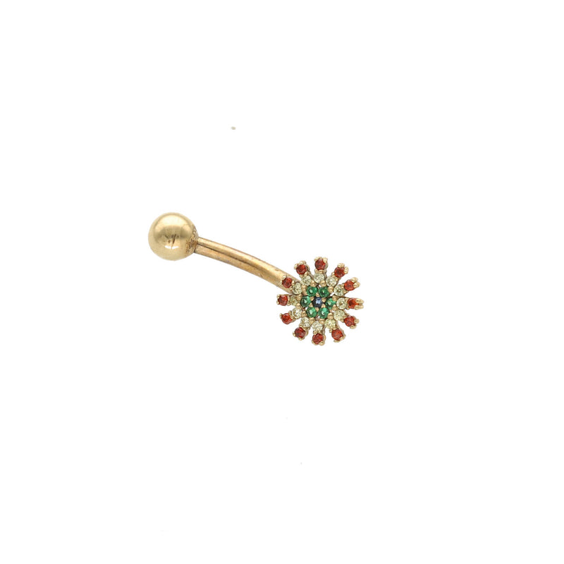 14K_Gold_Multicolor_Belly Button Piercing 