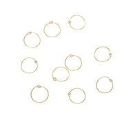 MAny 14K Yellow Gold Dainty Nose Hoop 9mm diameter