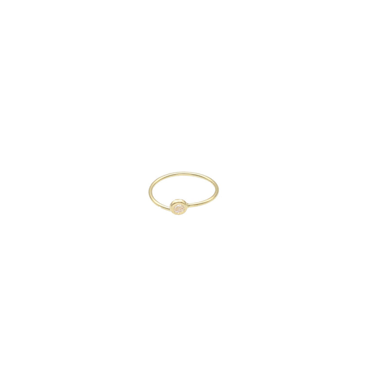 14K Yellow Gold Dainty Nose Hoop 9mm