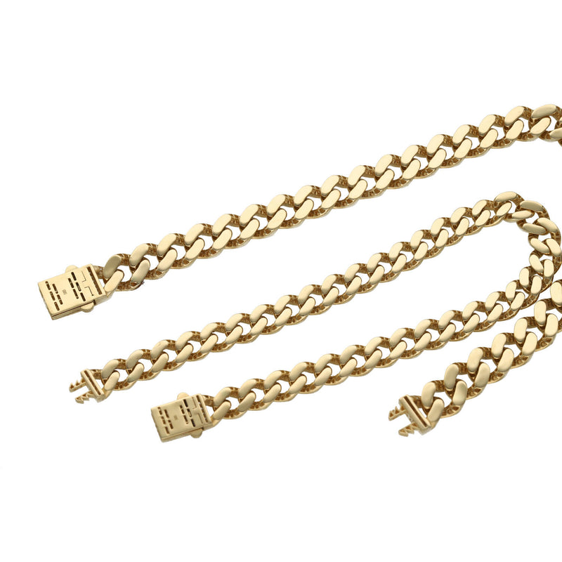 14k Ankle Bracelet or Anklet displayed upside down where the push to open clasp is seen in detailed with the stamp 585 14k Gold.