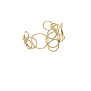 4K yellow gold circles bangle bracelet that embodies timeless elegance and modern sophistication.