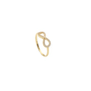 14k real gold infinity ring