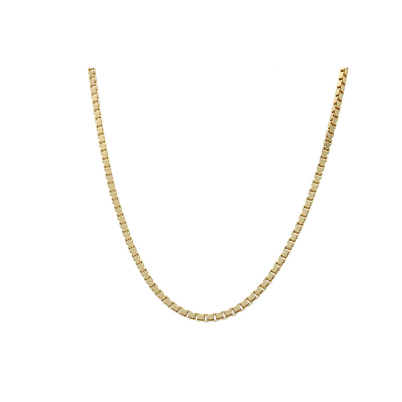 14k Solid Gold Box Link Chain 
