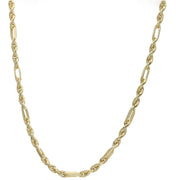 Diamond cut Rope Chain solid gold