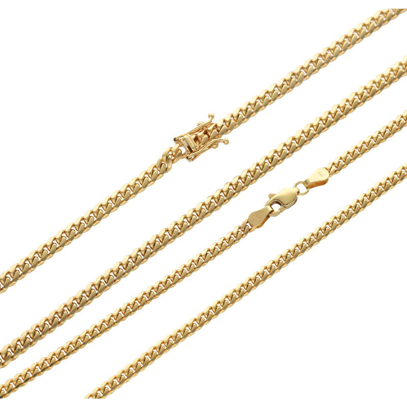18k Solid Gold Miami Cuban Link Chains